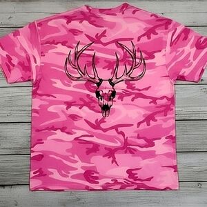 Pink Camo Deer Skull Tee | Women’s Hunting Shirt | Country Girl Camo Top